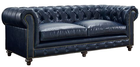 Durango Rustic Blue Leather Sofa from TOV (S38) | Coleman Furniture