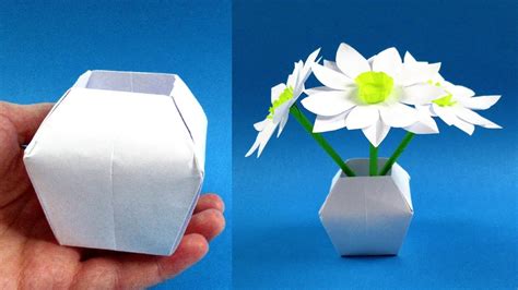 Origami Paper Folding Flower Vase | Best Flower Site