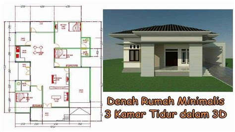 Denah Rumah Minimalis 3d