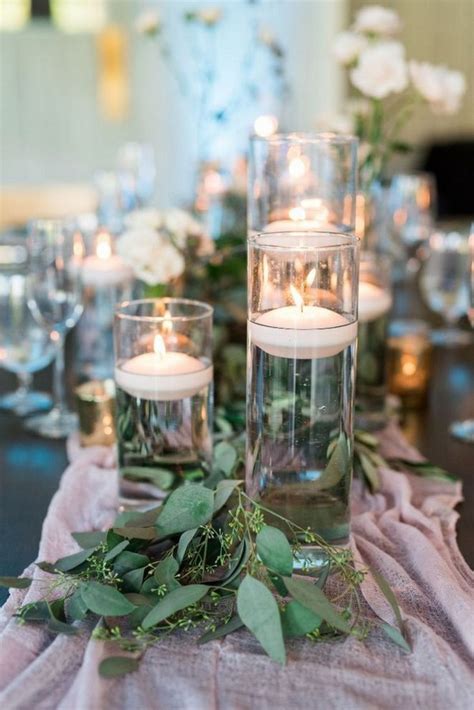 20 Floating Candle Flower Wedding Centerpiece Ideas | R&R