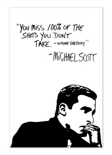 Michael Scott Wayne Gretzy Quote Poster, The Office TV Show Wall Art, Funny Cubicle Decor ...