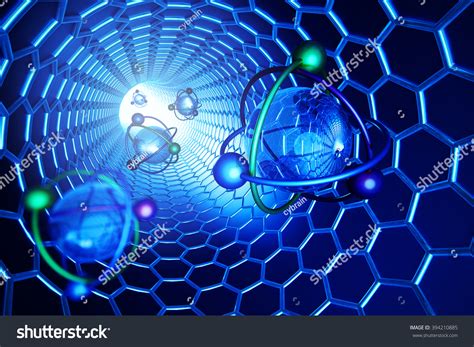 Nanotechnology Molecular Structure Science Concept Scientific Stock Illustration 394210885