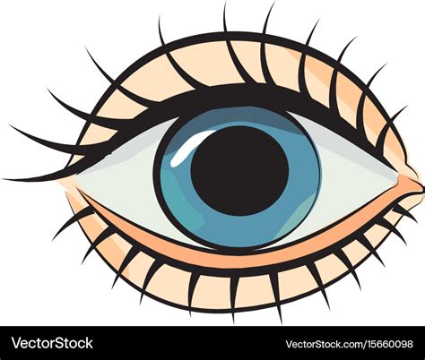 Cartoon image eye Royalty Free Vector Image - VectorStock