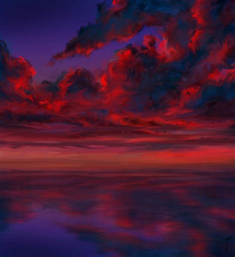 Red Sky Painting at PaintingValley.com | Explore collection of Red Sky Painting