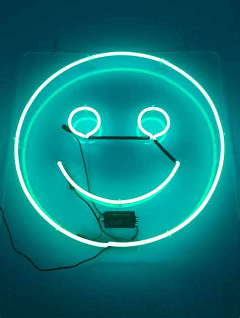 TEAL SMILE NEON SIGN Art Print by MAKEART-STAYSANE - X-Small | Dark green aesthetic, Neon sign ...