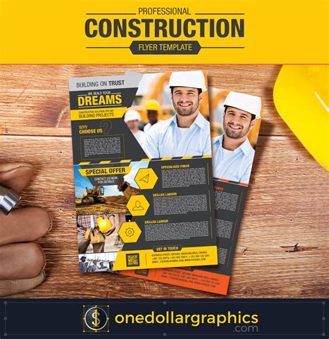 Professional Construction Flyer Design Template