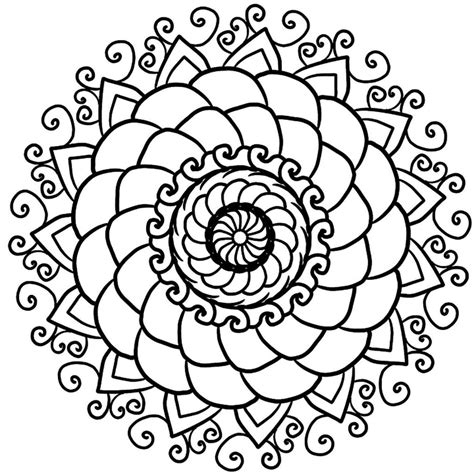 Dibujos De Flor Mandala Para Colorear Pintar E Imprimir | Images and Photos finder