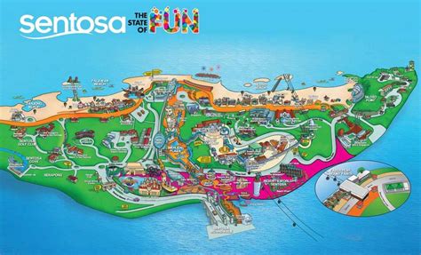 Sentosa island map - Map of sentosa island (Republic of Singapore)