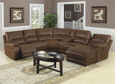 Leather sectional sofa chaise recliner | Hawk Haven