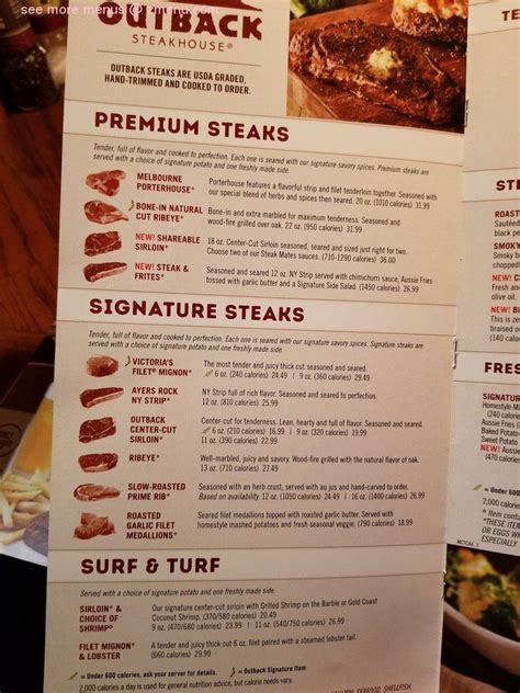 Outback Steakhouse Nutrition Facts | Besto Blog