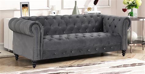 Sofa «Chesterfield» Grey Grey from 3.232 AED — DUBAI UAE | PUSHE AE