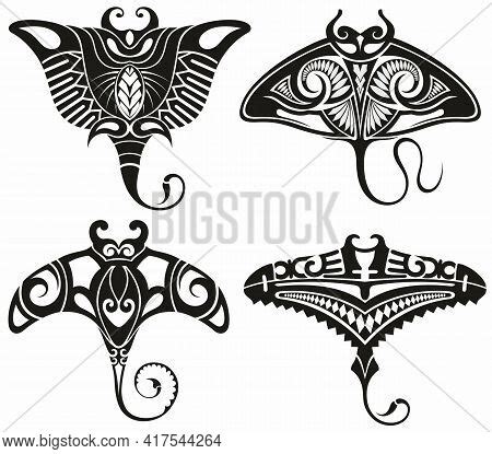 Manta Ray Silhouette Vector & Photo (Free Trial) | Bigstock