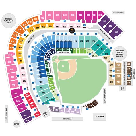 PNC Park Seating Chart | PNC Park | Pittsburgh, Pennsylvania