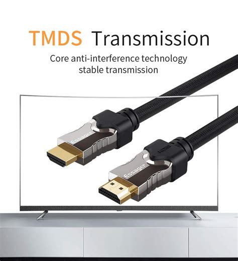 4K HDMI Cable,Essager HDMI to HDMI 2.0 Cable-Nylon Braided HDMI Cord- 4K HDR, 3D, 2160P, 1080P ...