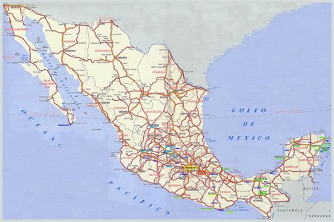 Large detailed highways map of Mexico | Mexico | North America | Mapsland | Maps of the World