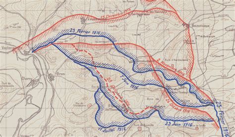 Verdun Front Line Progression French Battle Map – Battle Archives