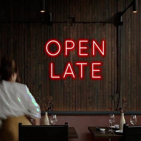 Open Late Neon Sign Bar Neon Led Sign Pub LED Light - Etsy