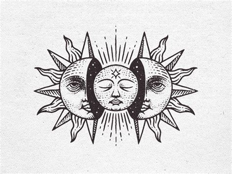 The Sun and Moon | Sun drawing, Moon sketches, Doodle drawings