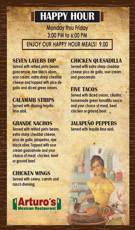 Arturo's Menu