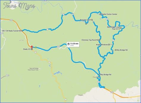 Red River Gorge Hiking Trail Map - ToursMaps.com