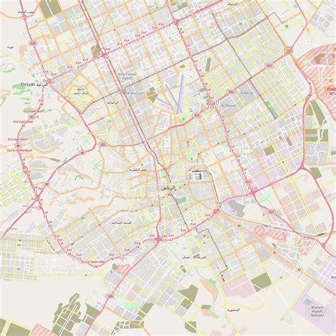 Editable City Map of Riyadh – Map Illustrators