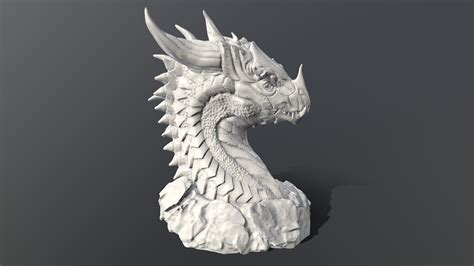 Dragon Head 100mm Stl - Download Free 3D model by winner_77 [c5ec9cb] - Sketchfab