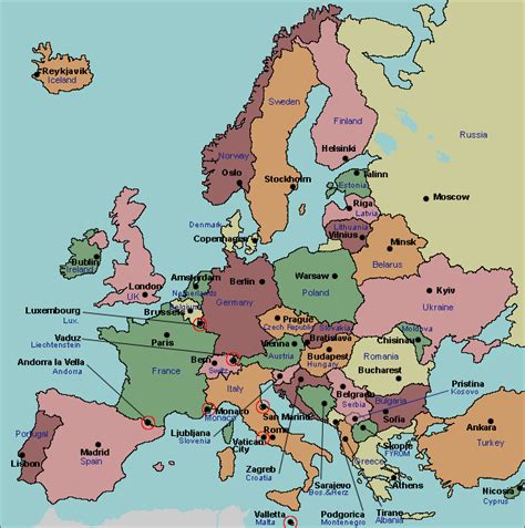 A Map Of Europe With Capitals – Topographic Map of Usa with States