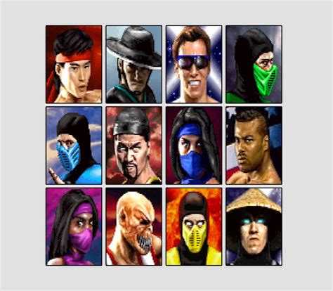 Retro Mortal Kombat II Arcade Character Select Screen Posters | Etsy