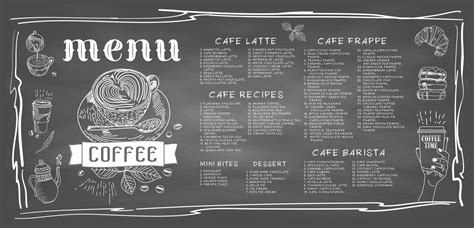 Coffee house menu. Restaurant cafe menu. 2037215 Vector Art at Vecteezy