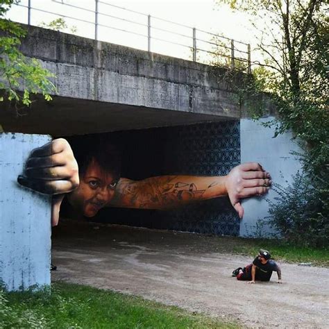 3D street art that interacts with its surroundings | Daniel Swanick