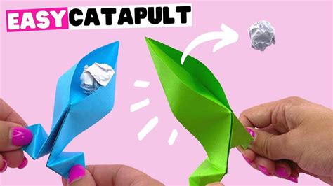 Easy Catapult. DIY Paper CATAPULT. Origami Paper Toy