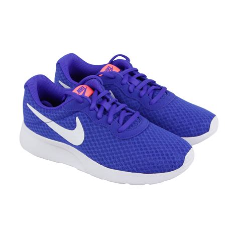 Nike - Nike Tanjun Womens Blue Mesh Athletic Lace Up Running Shoes - Walmart.com - Walmart.com