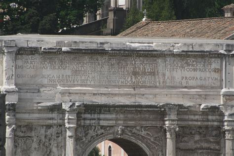 Inscription, Arch of Septimius Severus, Rome (Illustration) - World History Encyclopedia