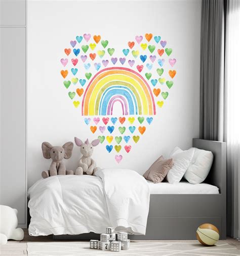 Rainbow Wall Decals | Etsy