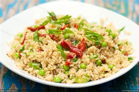 Fried Rice with Peas and Sun-Dried Tomatoes Recipe