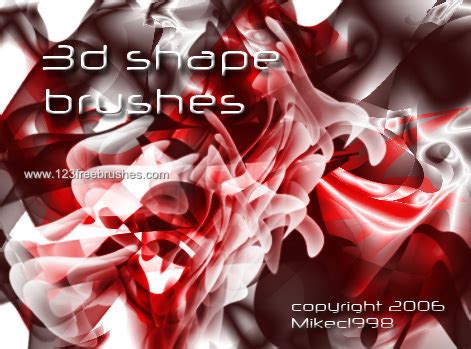 3D Shape | Photoshop Free Brushes | 123Freebrushes