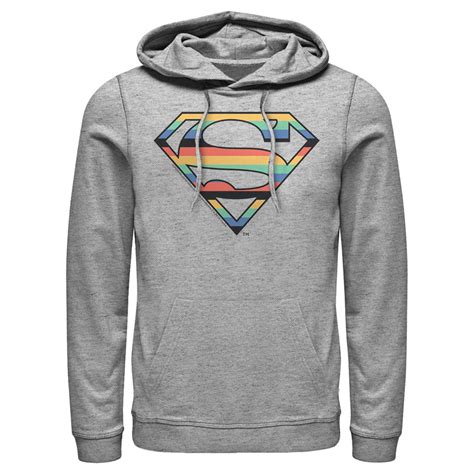 Men's Superman Logo Retro Stripe Pull Over Hoodie – Fifth Sun