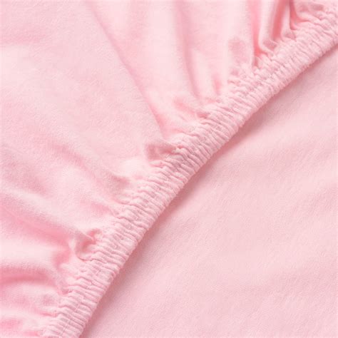 LEN fitted sheet, pink, 38x61" - IKEA