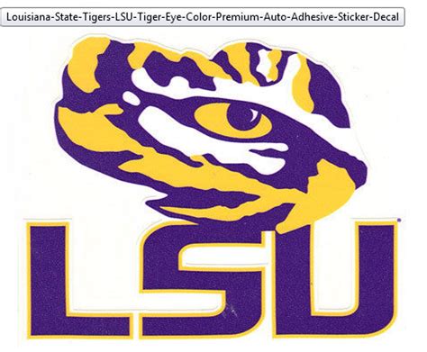 LSU Colored Tiger Eye Decal - Goodwood Hardware