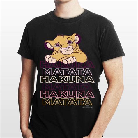 Disney Lion King Young Simba Hakuna Matata Word Stack shirt, hoodie ...