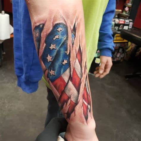 89 Patriotic American Flag Sleeve Tattoo Ideas