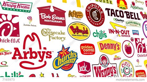 Food Brands Logo Loop Stock Animation | 7165973