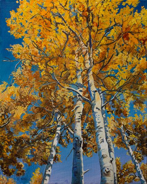 NJ Busse Fine Art: Aspen Trees, Original Colorado Landscape Fine Art ...