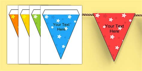 👉 Editable Patterned A4 Star Bunting Template | For Classrooms