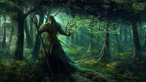 druids, Fantasy art, Digital art, Pixelated, Artwork, Science fiction, Trees, Forest, Plants ...