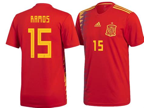 Spain Sergio Ramos #15 2018 World Cup HOME Jersey - RED