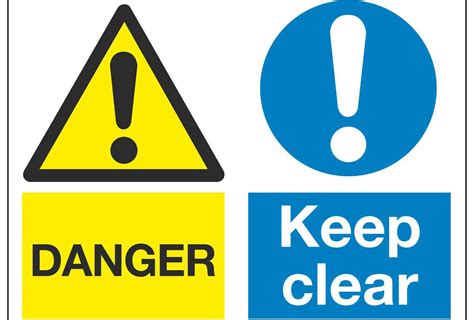 Danger / Keep clear (Multi-Purpose Sign) – Linden Signs & Print