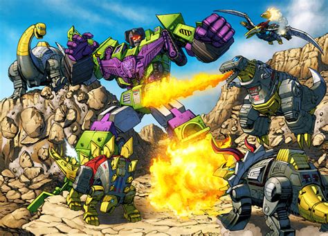 Dinobots VS Devastator (Print) – Unreal Books