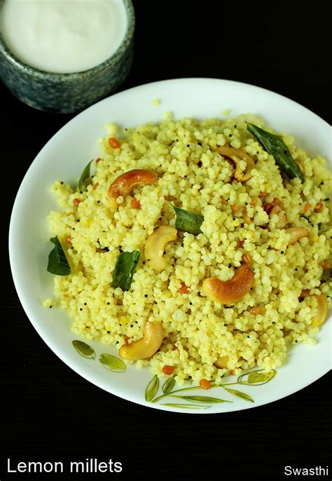 How to cook millet (lemon millet) - Swasthi's Recipes