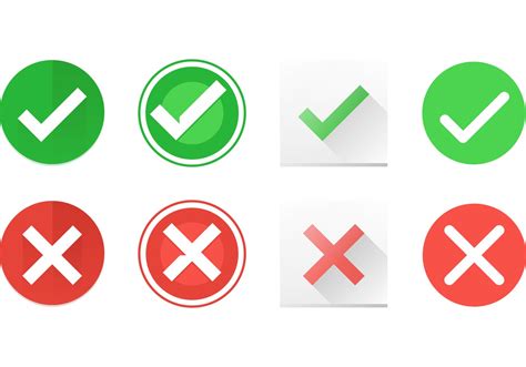 Correct and Incorrect Symbol Vector Icons - Download Free Vectors, Clipart Graphics & Vector Art